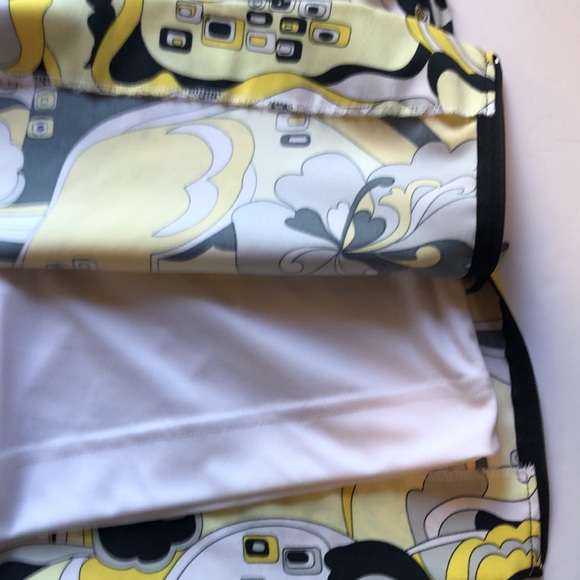 Bette & Court golf sport skort 80’s 90’s pattern geometric yellow and black - Picture 9 of 16